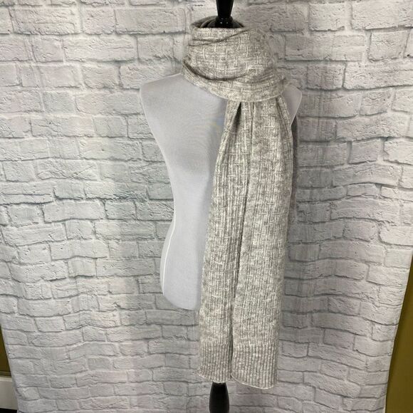 Universal Thread Ribbed Knit Grey Scarf One Size - Picture 1 of 7